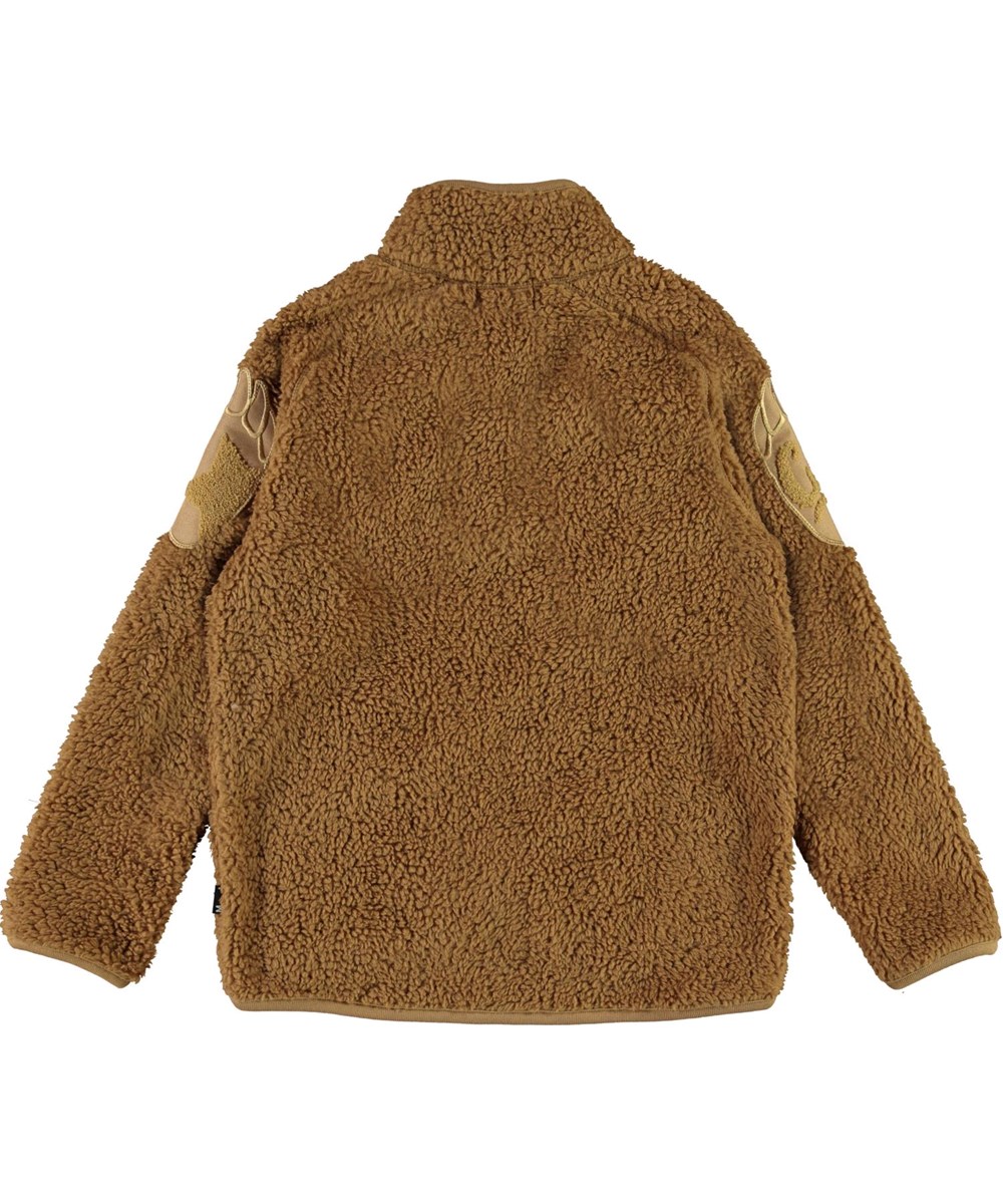 Ulan - Sandstone - Braune Teddyfleecejacke mit Pfoten
