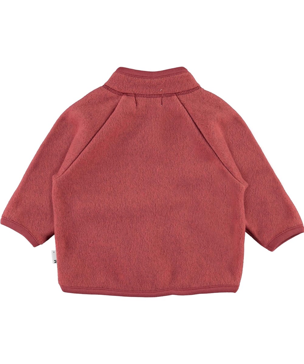 Uli - Maple - Rote Baby Fleecejacke