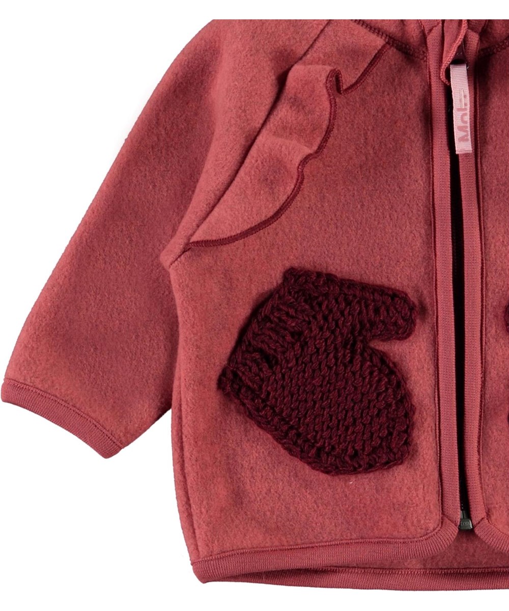 Uli - Maple - Rote Baby Fleecejacke