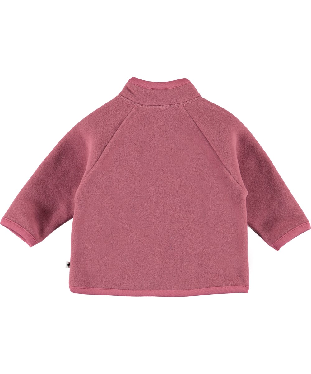 Uli - Withered Rose - Rosa Fleecejacke mit Handschuhen