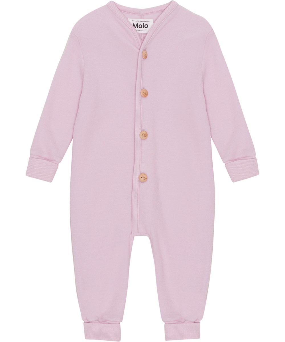 Umar - Alpine Glow - Lila Strampler für die Kleinsten aus 100% Merinowolle