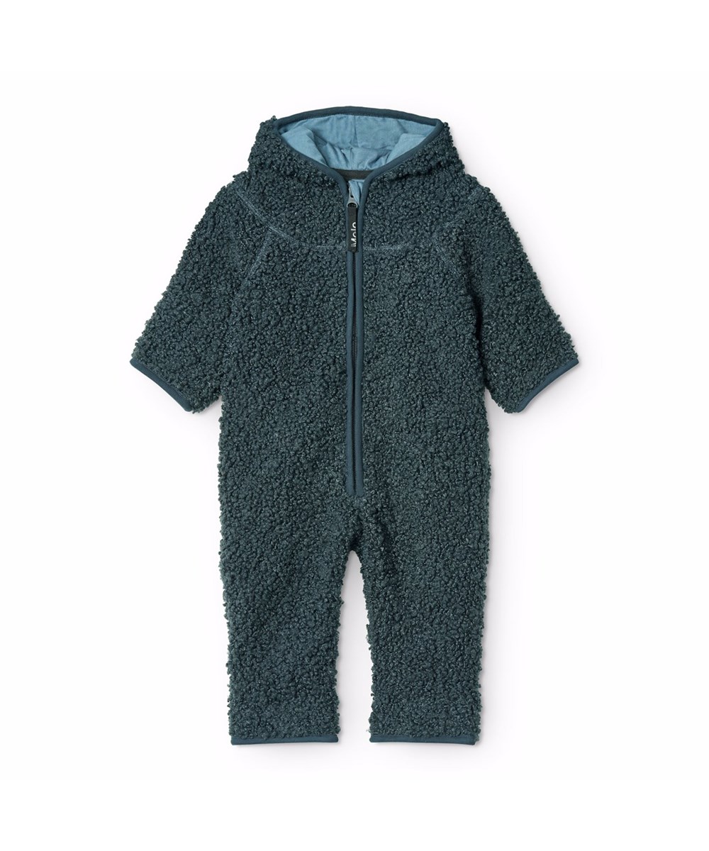 Umeko - Night Navy - Dunkelblaues Fleece-Set für die Kleinen aus recyceltem Polyester und gefüttert mit weicher Baumwolle.