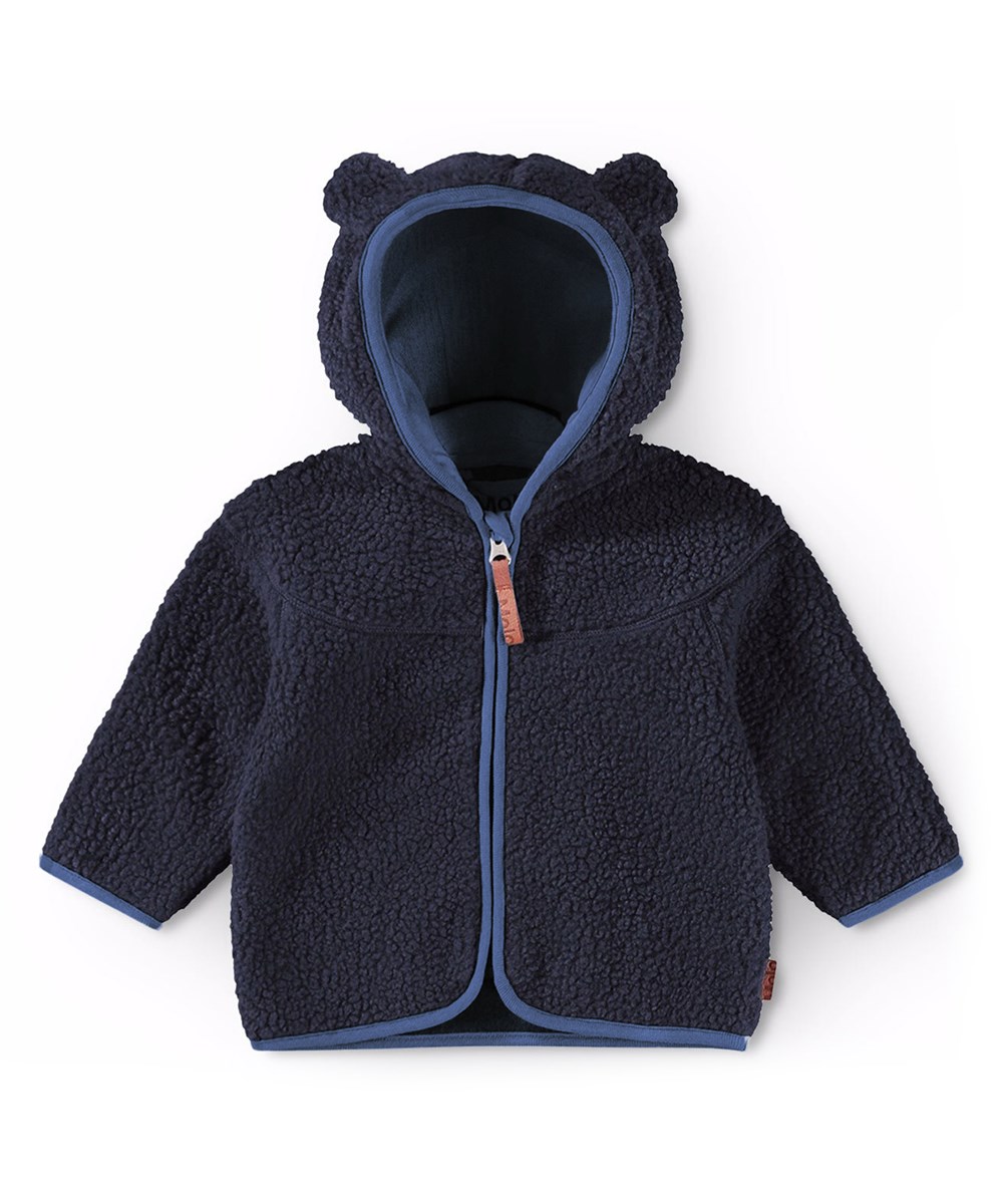 Ummi - Dark Night - Dunkelblaue Fleecejacke für Babys und Kleinkinder.