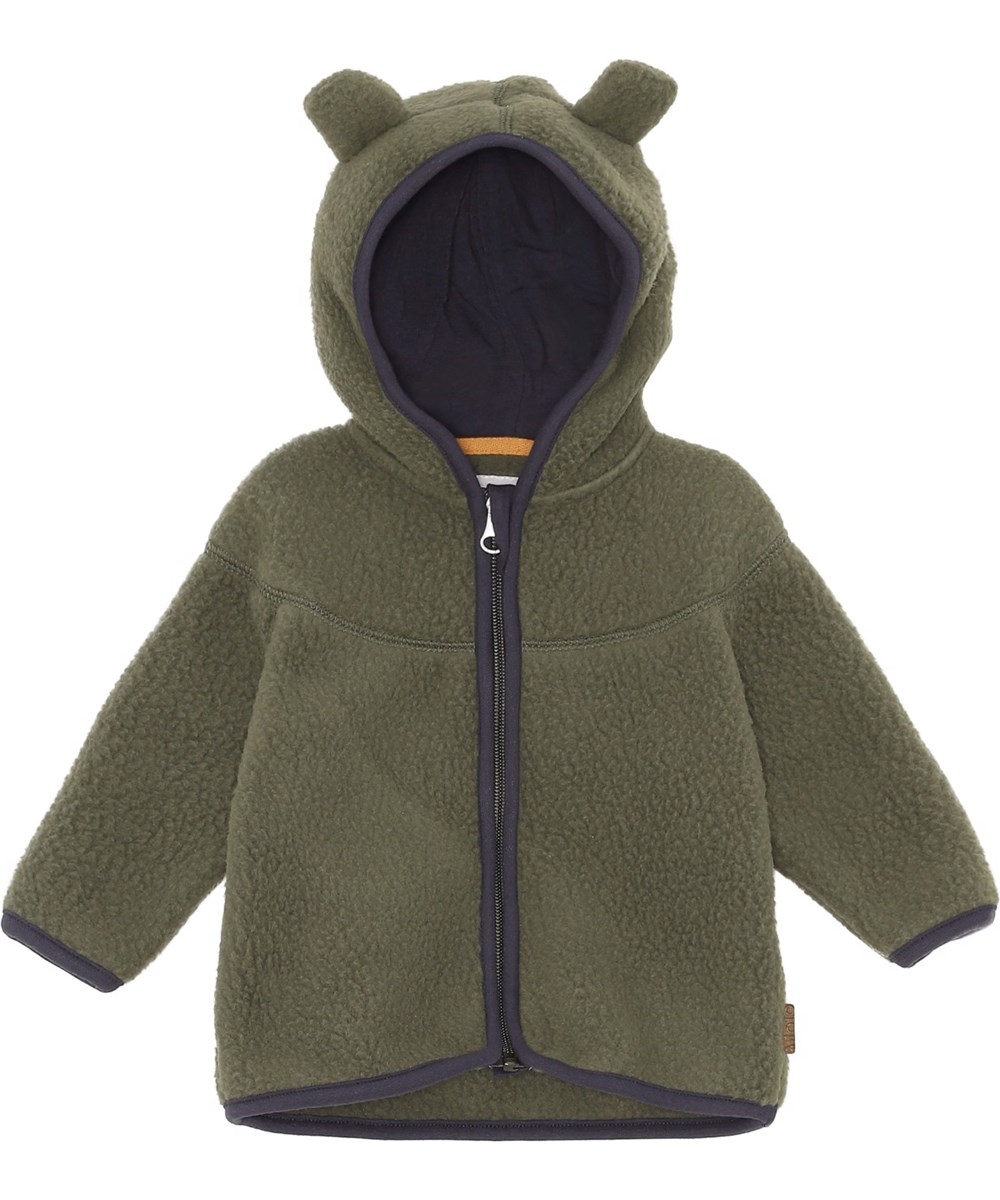 Ummi - Forest - Recycelte grüne Baby-Fleecejacke