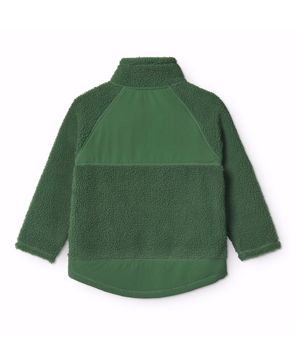 Usher - Rubber Tree - Grüne Fleecejacke für Kinder aus recyceltem Polyester mit Fronttaschen und strapazierfähigen Details.