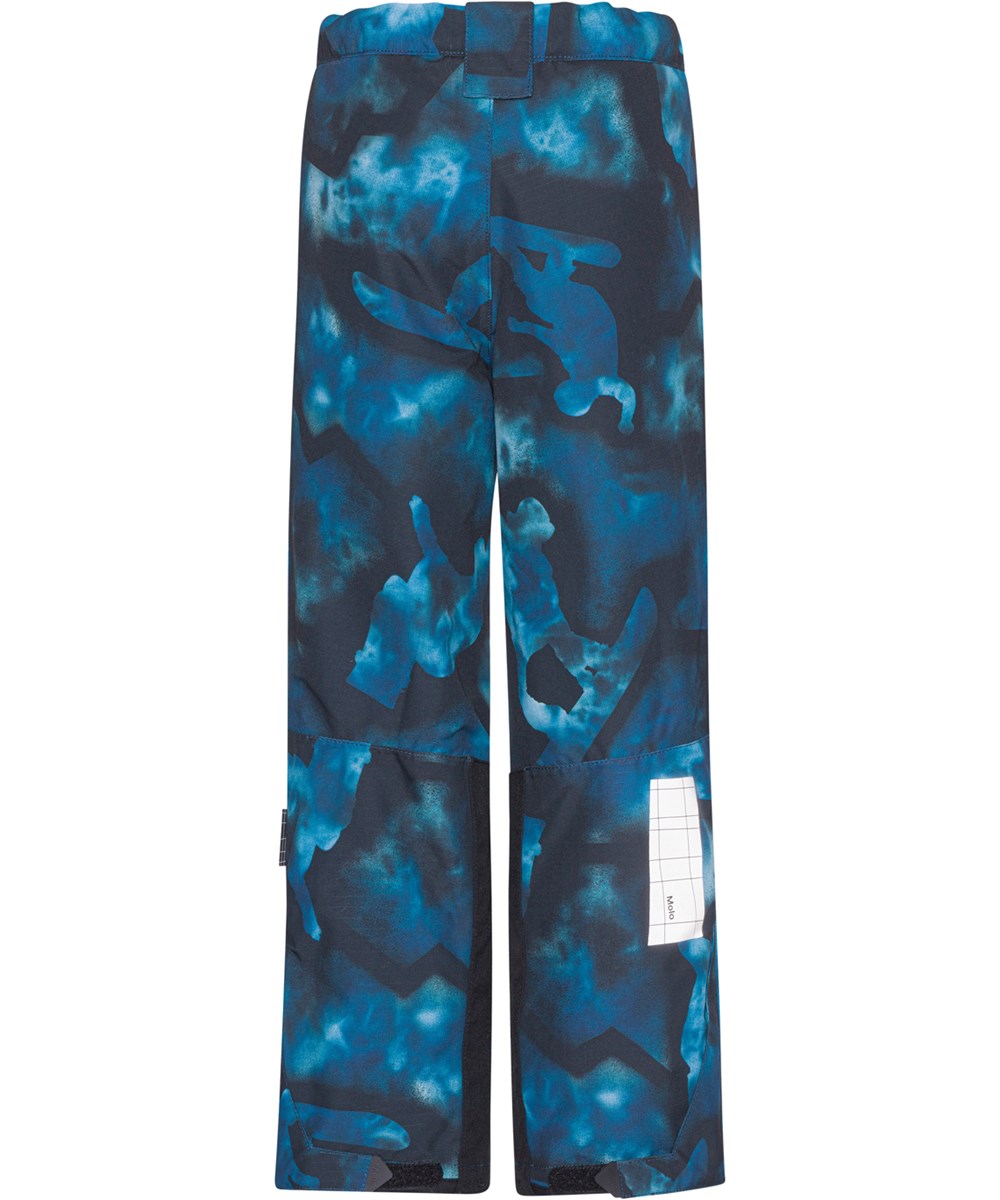 Jump Pro - 360 Tie Dye - Recycelte Ski-Überziehhosen in blauer Batikfarbe