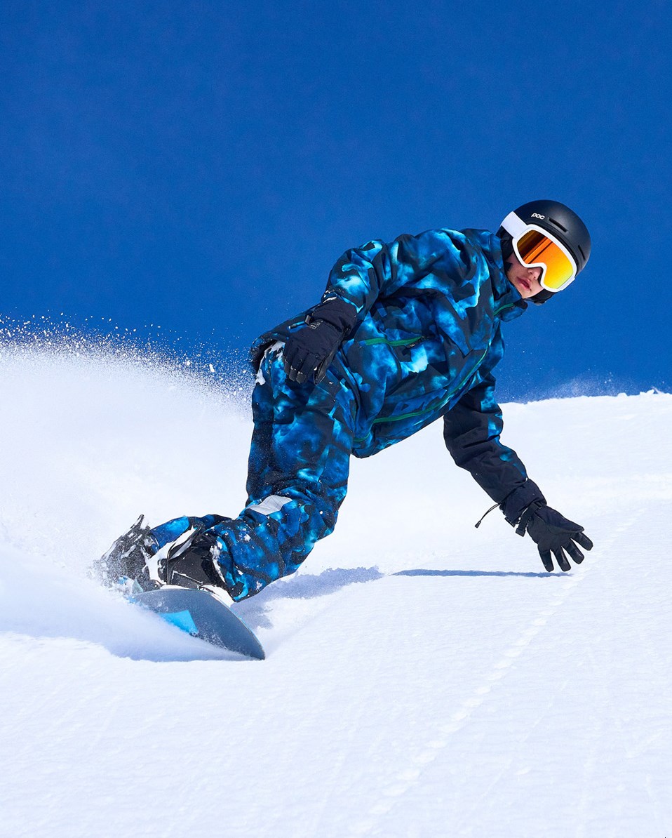 Jump Pro - 360 Tie Dye - Recycelte Ski-Überziehhosen in blauer Batikfarbe