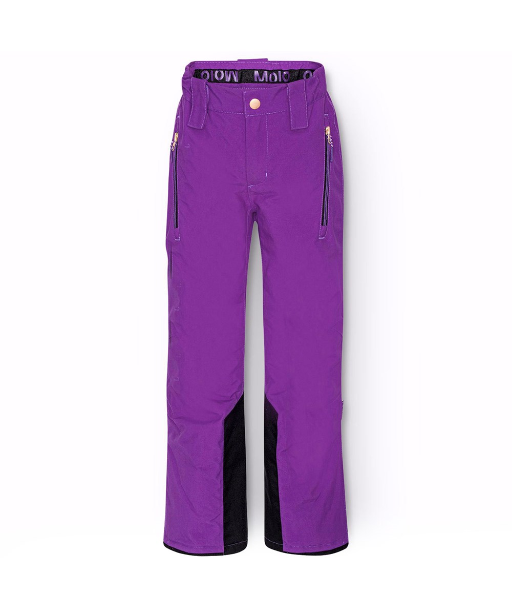 Jump Pro - Warm Purple - Lila wind- und wasserdichte Hosen für Kinder aus recyceltem nylon.