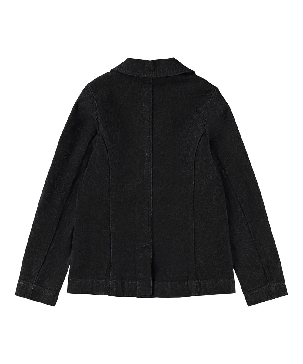 Hea - Washed Black - Dunkelgrauer Denim-Blazer aus Bio-Baumwolle.