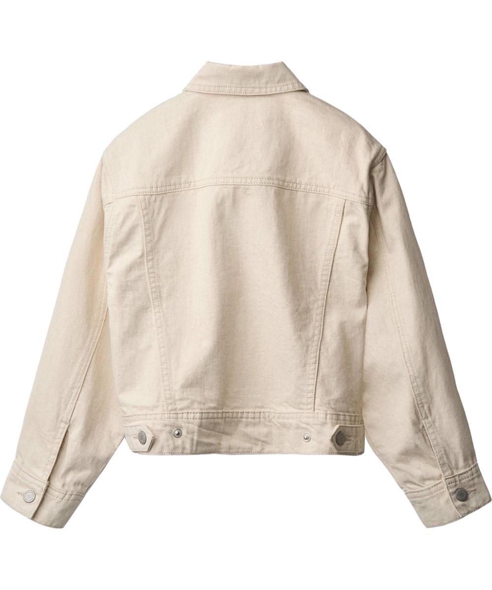 Hipolito - Summer Sand - Off-White-Denimjacke für Kinder aus Baumwolle mit lockerer Passform.