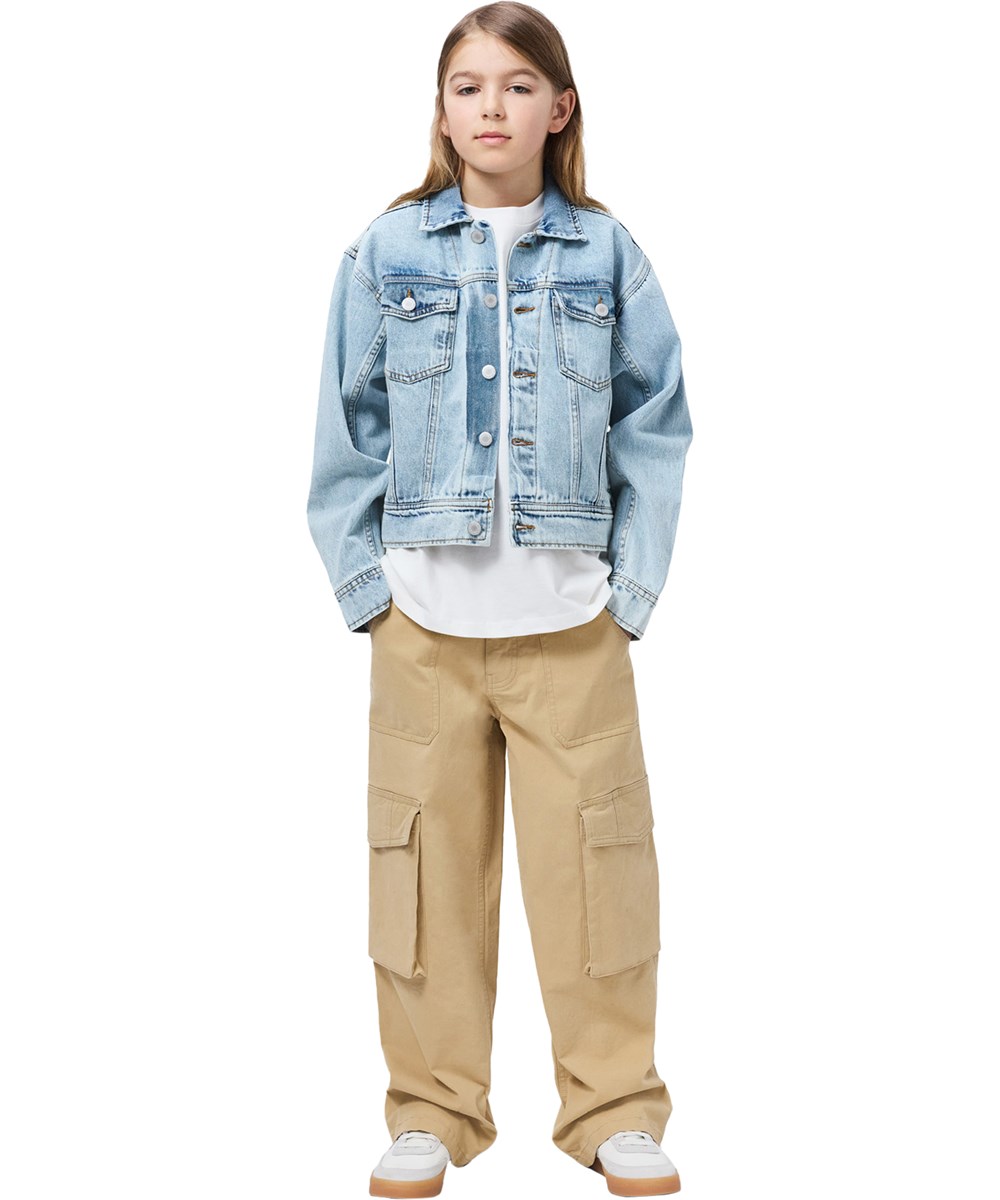 Hipolito - Washed Down - Blaue Jeansjacke für Kinder aus Baumwolle in lockerer Passform.
