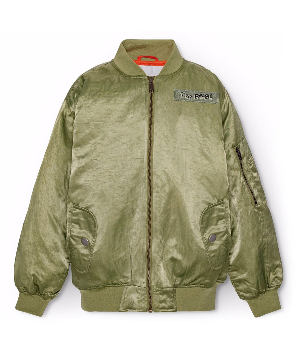 Howie - Growth - Grüne Bomberjacke mit Reißverschluss.