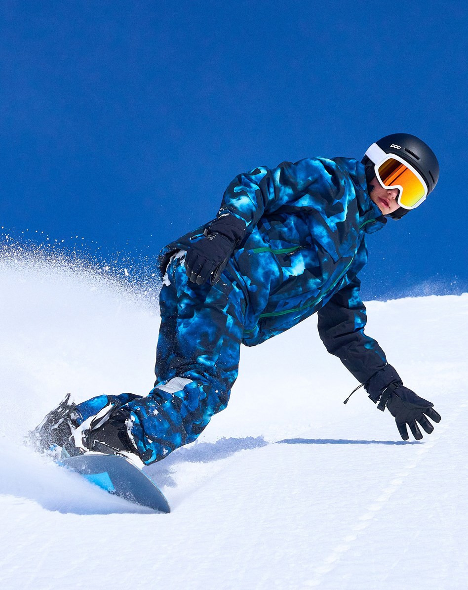 Alpine - 360 Tie Dye - Recycelte Skijacke in blauem Batikmuster