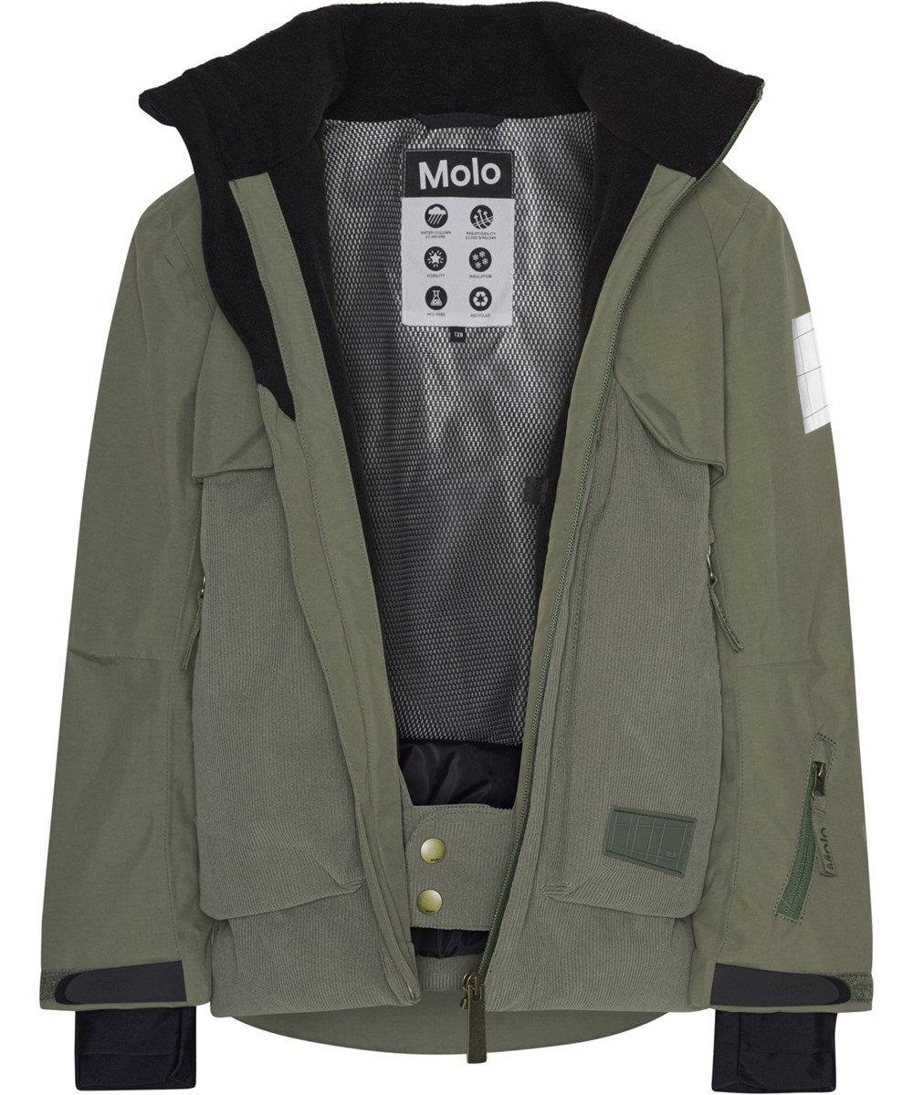 Alpine - Dusty Green - Recycelte Skijacke in Dunkelgrün