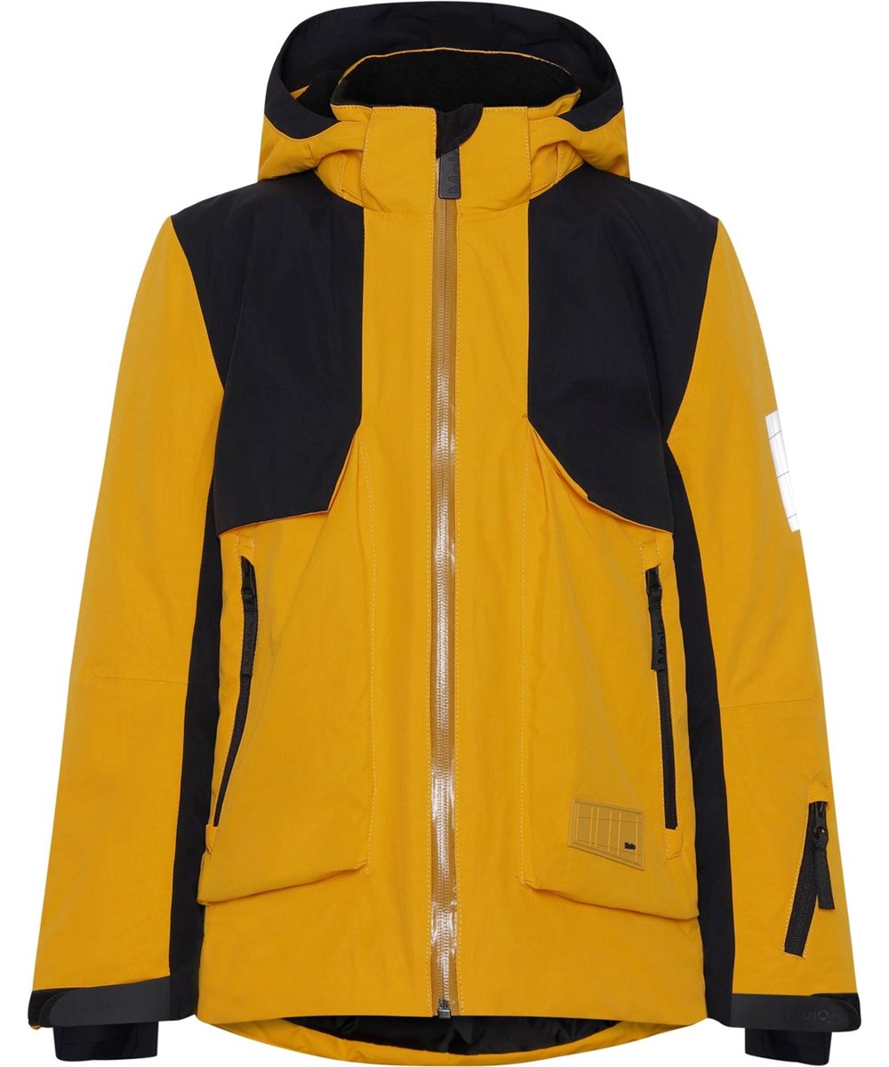 Alpine - Fire - Recycelte gelb-schwarze Skijacke