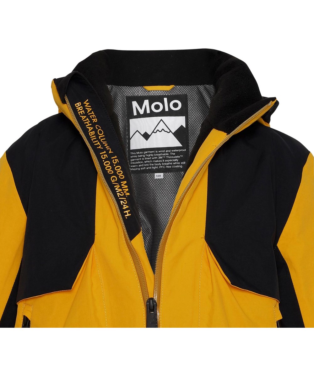 Alpine - Fire - Recycelte gelb-schwarze Skijacke