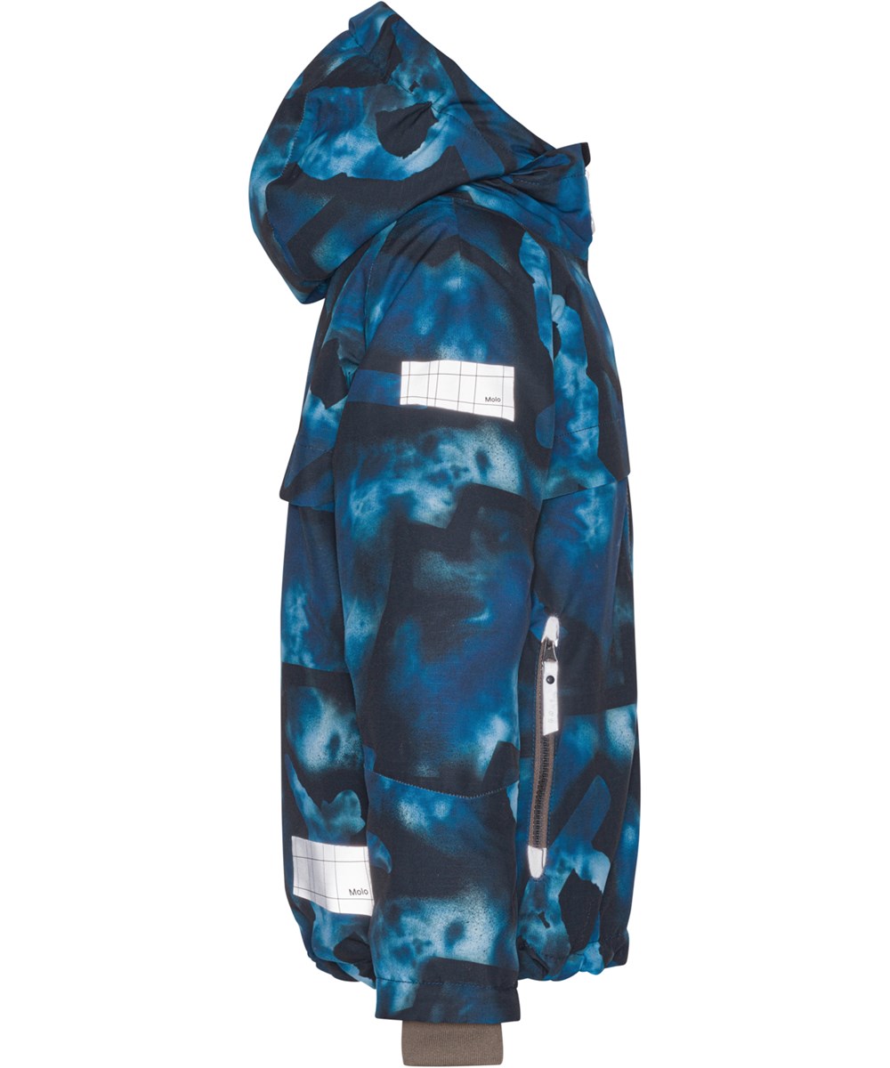 Castor - 360 Tie Dye - Recycelte Winterjacke mit blauem Batikdruck