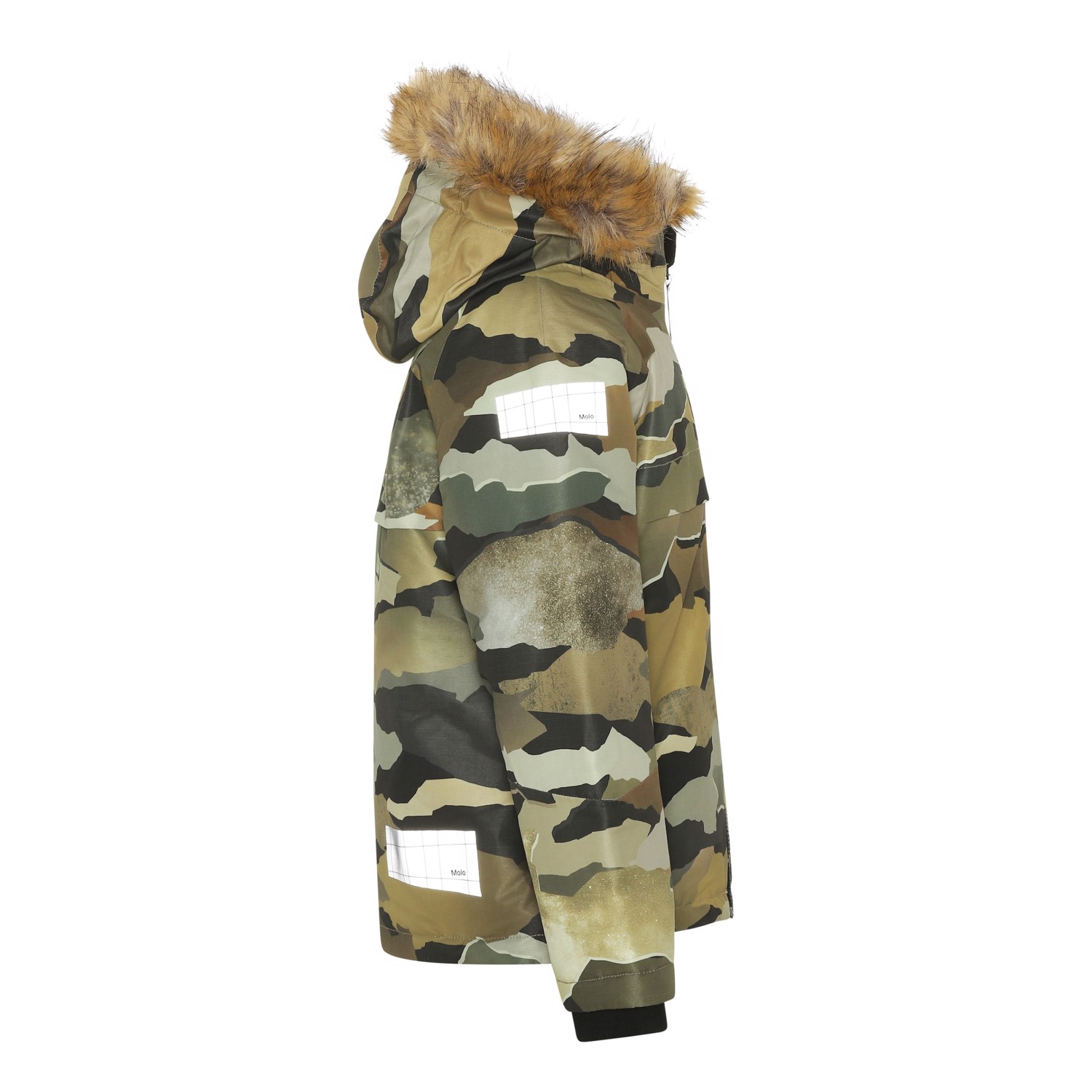Castor Fur Autumn Camo Recycelte Winterjacke mit Camouflage