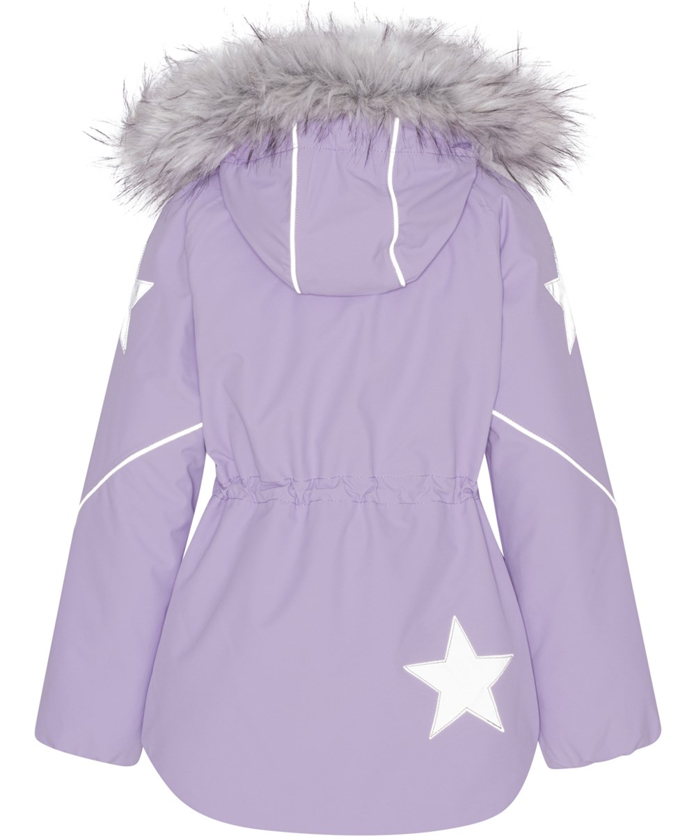 Cathy Fur - Violet Sky - Recycelte Winterjacke in Helllila
