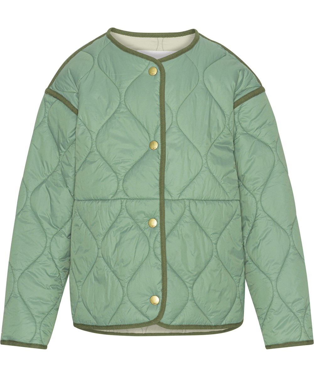 Hailee - Meadow - Recycelte grüne Steppjacke