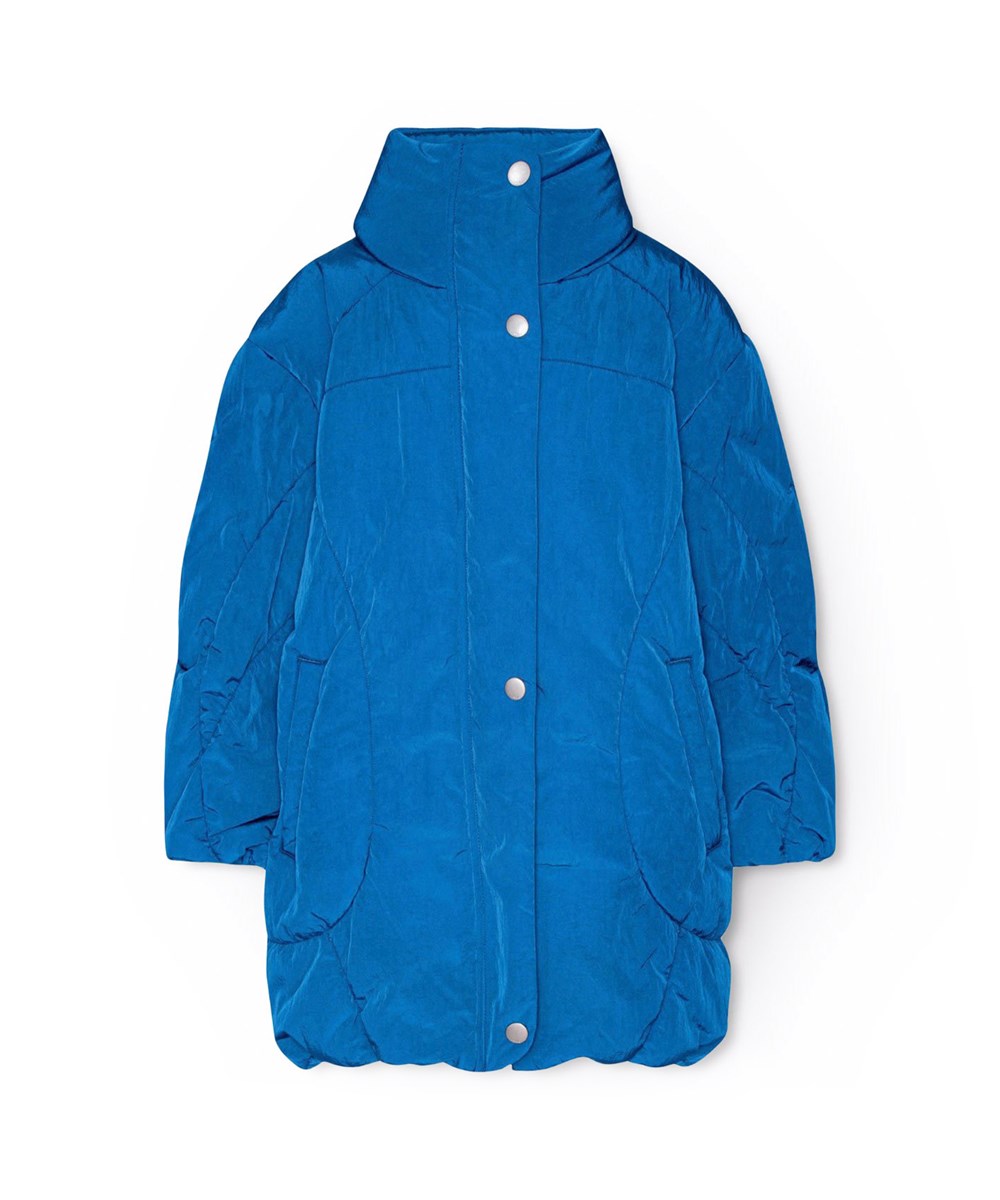 Halima - Lapis Blue - Wasserabweisende blaue Jacke für Kinder aus recyceltem Nylon.