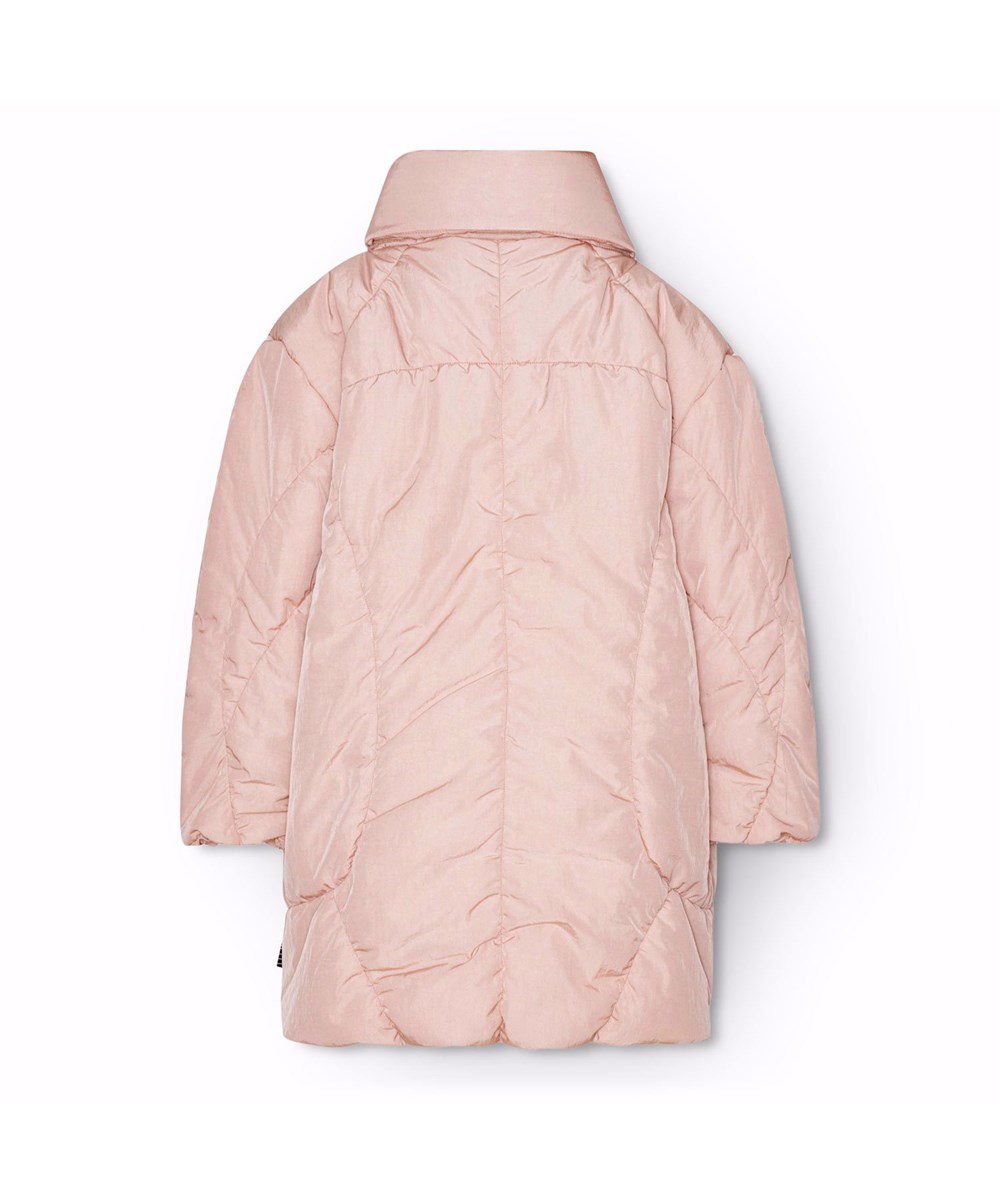 Halima - Petal Blush - Wasserabweisende pinkfarbene Jacke für Kinder aus recyceltem Nylon.