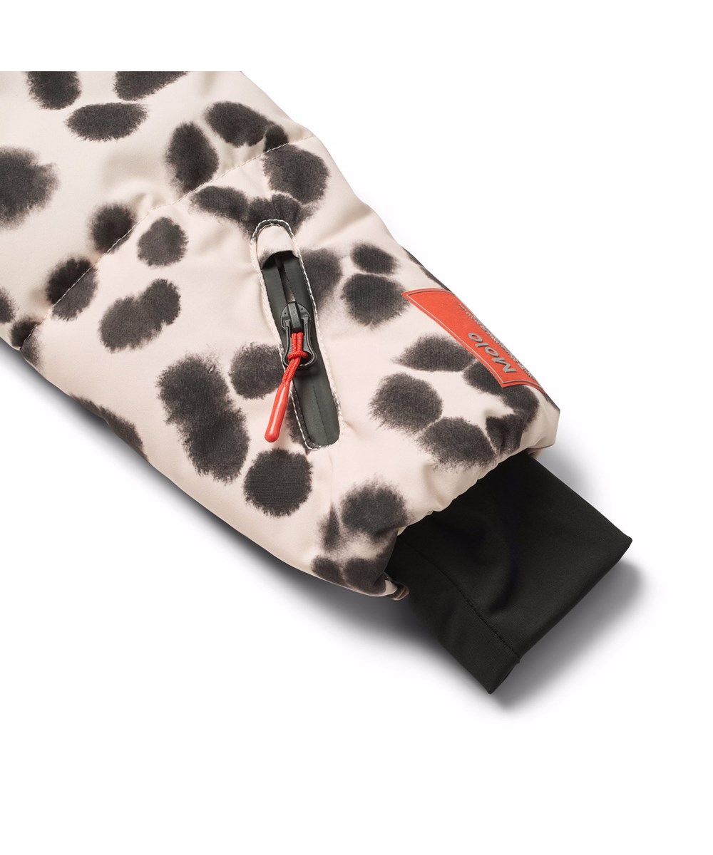 Hansine Pro - Snow Leo - Wind- und wasserabweisende Leoparden-Winterjacke für Kinder aus recyceltem Polyester mit recycelter Polyesterfüllung und 3M™ Thinsulate™.