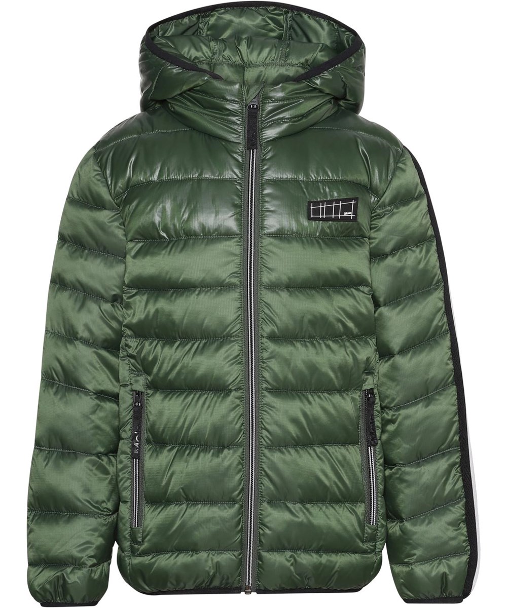 Hao - Black Forest - Grüne Recycling-Winterjacke mit Streifen