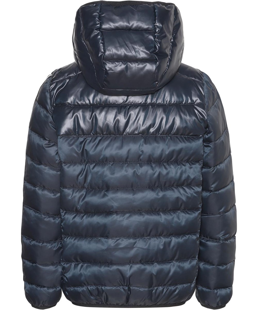 Hao - Carbon - Blaue recycelte Winterjacke mit Streifen