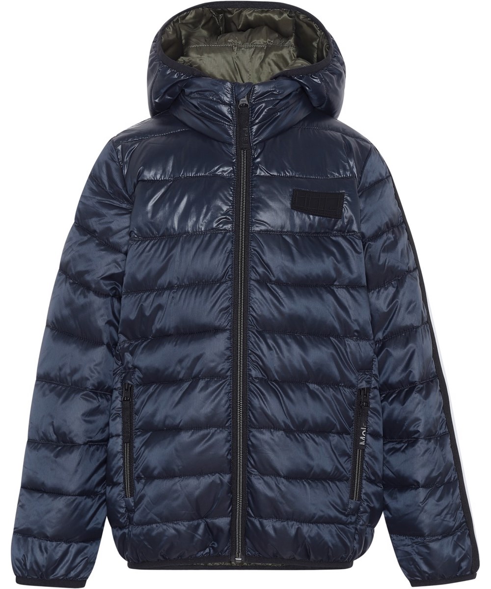 Hao - Galaxy Blue - Blaue recycelte Daunenjacke mit pearl padding