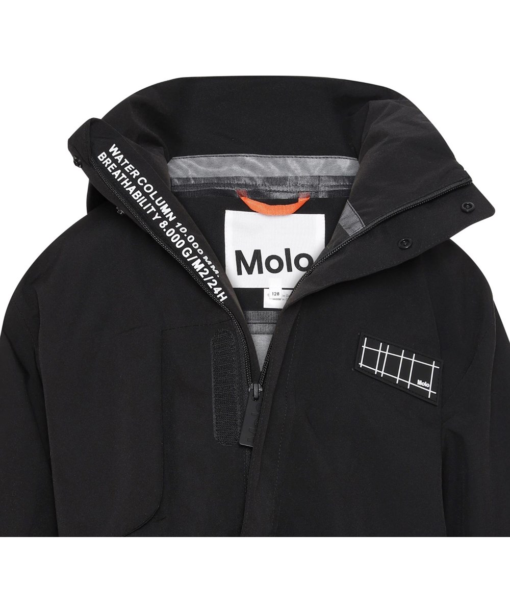 Harden - Black - Schwarze Hardshelljacke wasser- und winddicht