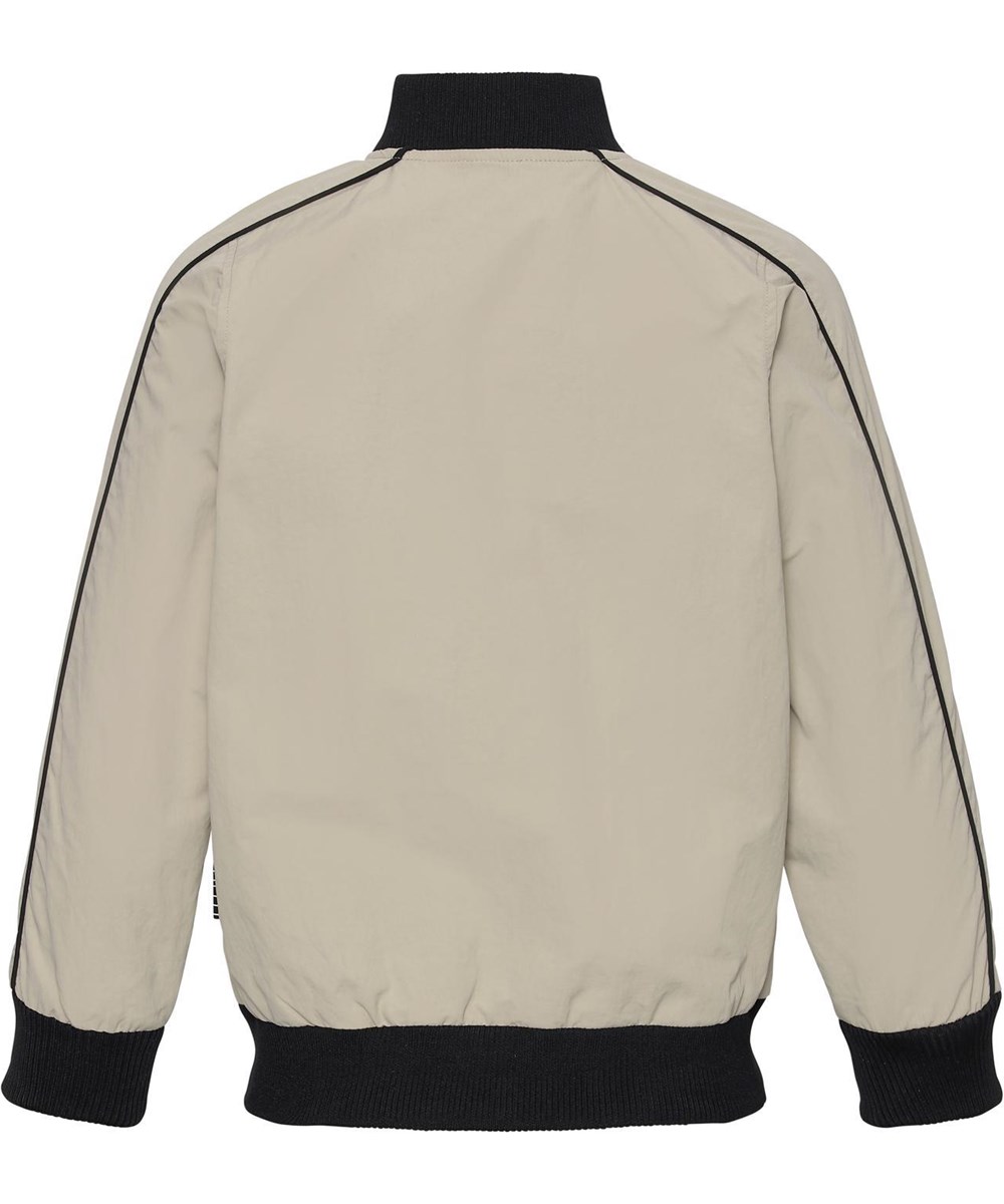 Harl - Sand - Sandfarbene Bomberjacke mit Schwarz