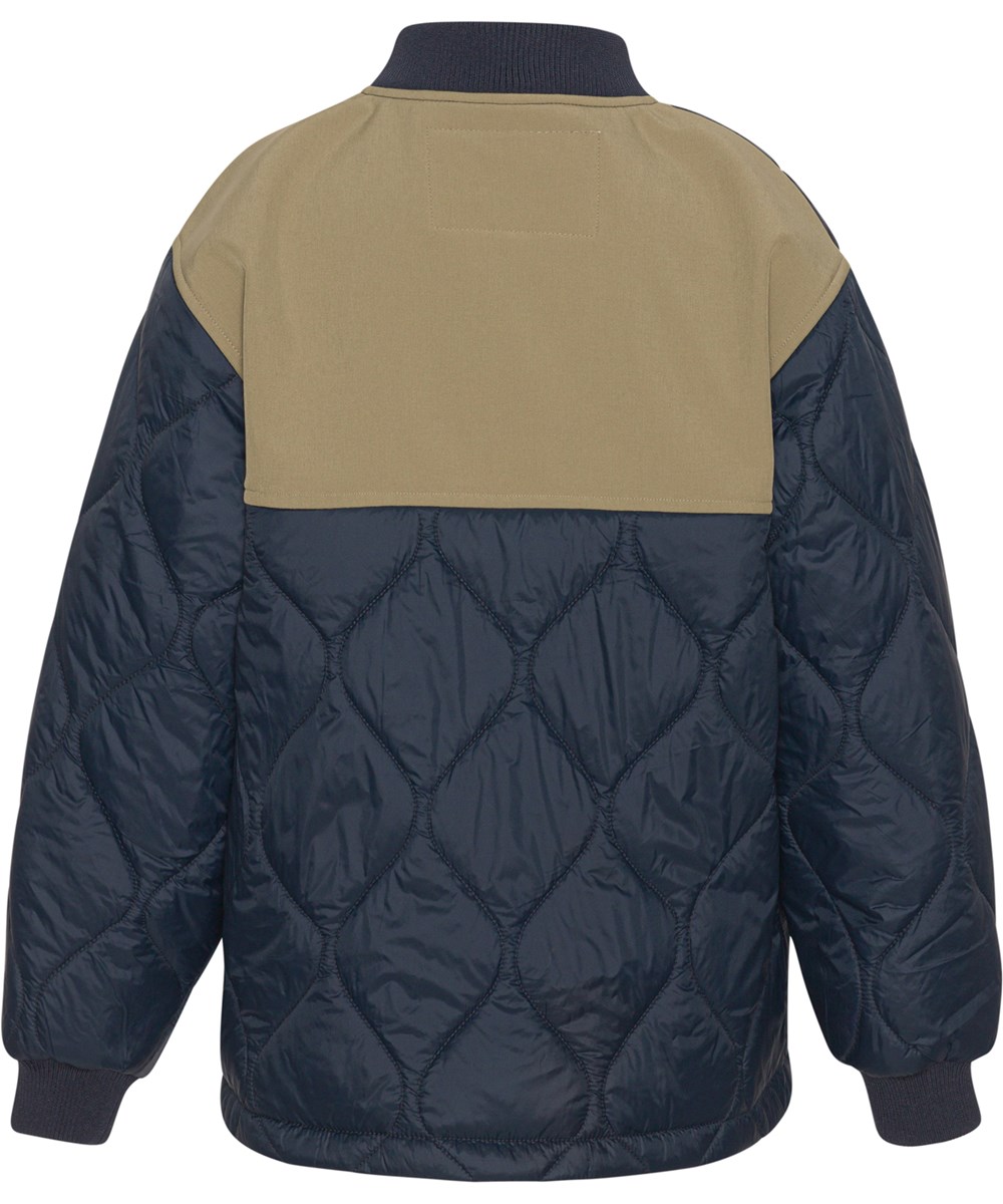 Harold - Night Navy - gesteppte recycelte dunkelblaue Jacke