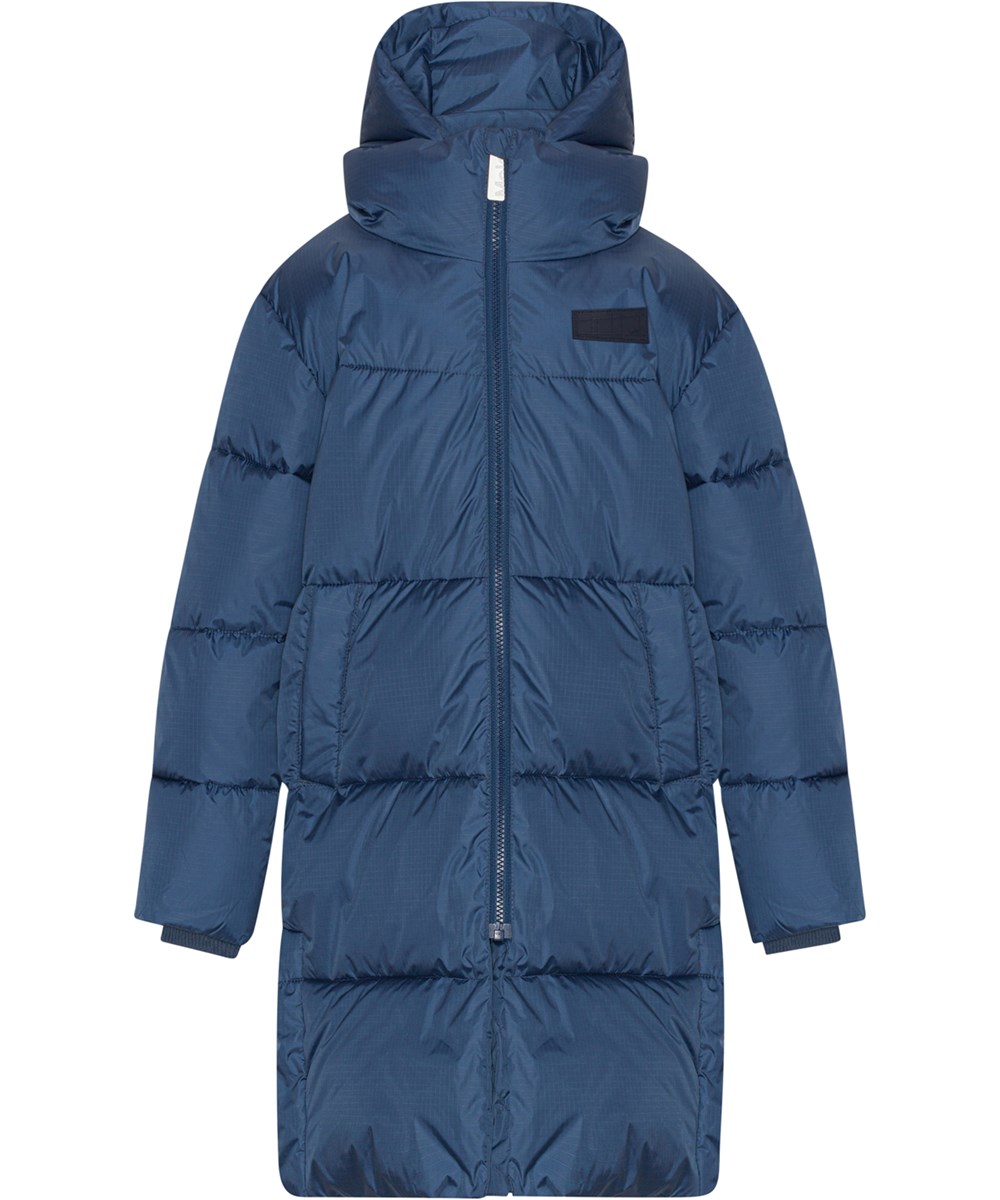 Harper - Dark Denim - Recycelter dunkelblauer Steppmantel