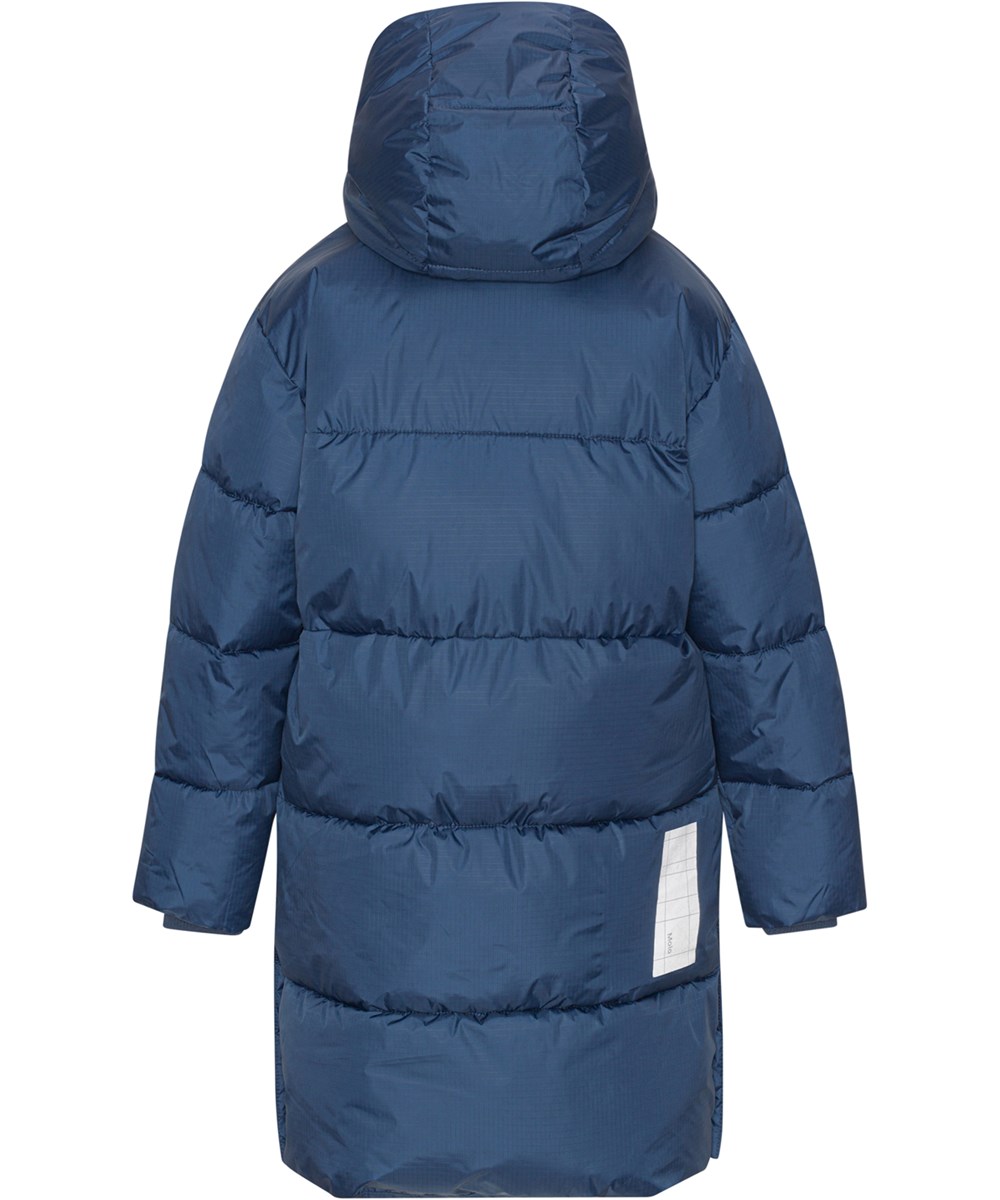 Harper - Dark Denim - Recycelter dunkelblauer Steppmantel