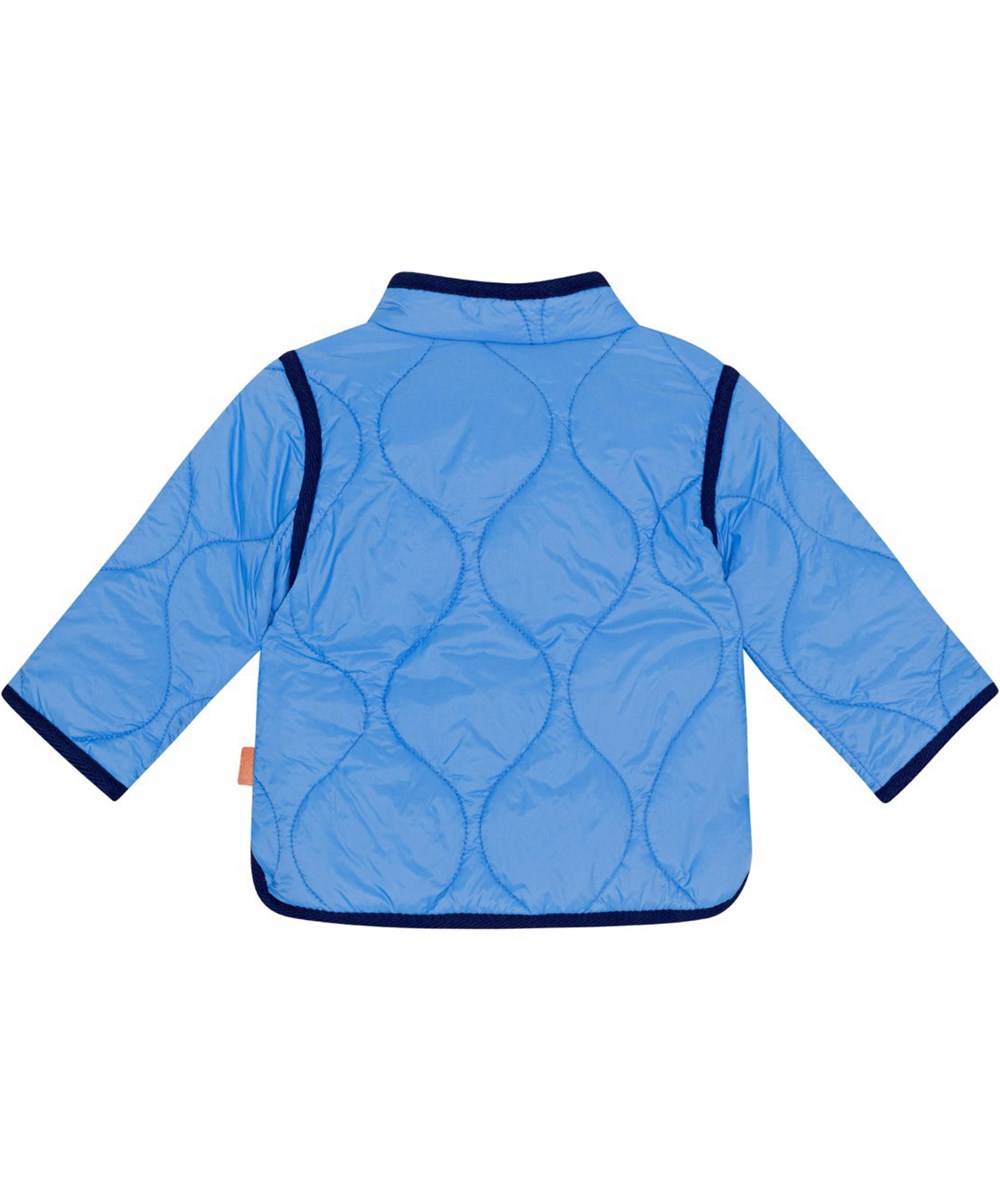 Harrie - Forget Me Not - Blaue gesteppte Sommerjacke für kleine Kinder.