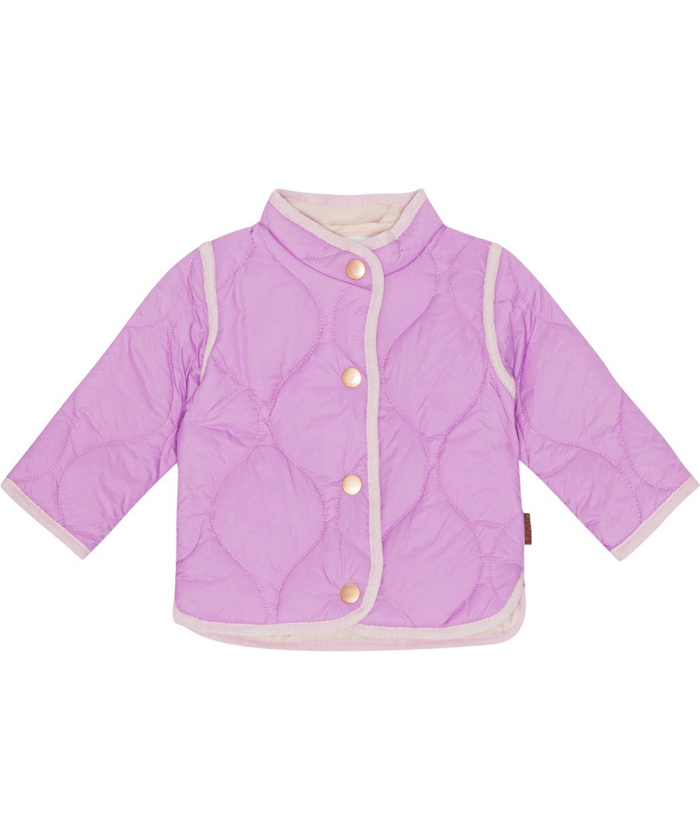 Harrie - Helio - Lila gesteppte Sommerjacke für kleine Kinder.