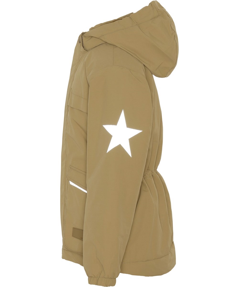 Heiko - Khaki - Recycelte grüne Unisex-Jacke wasserdicht
