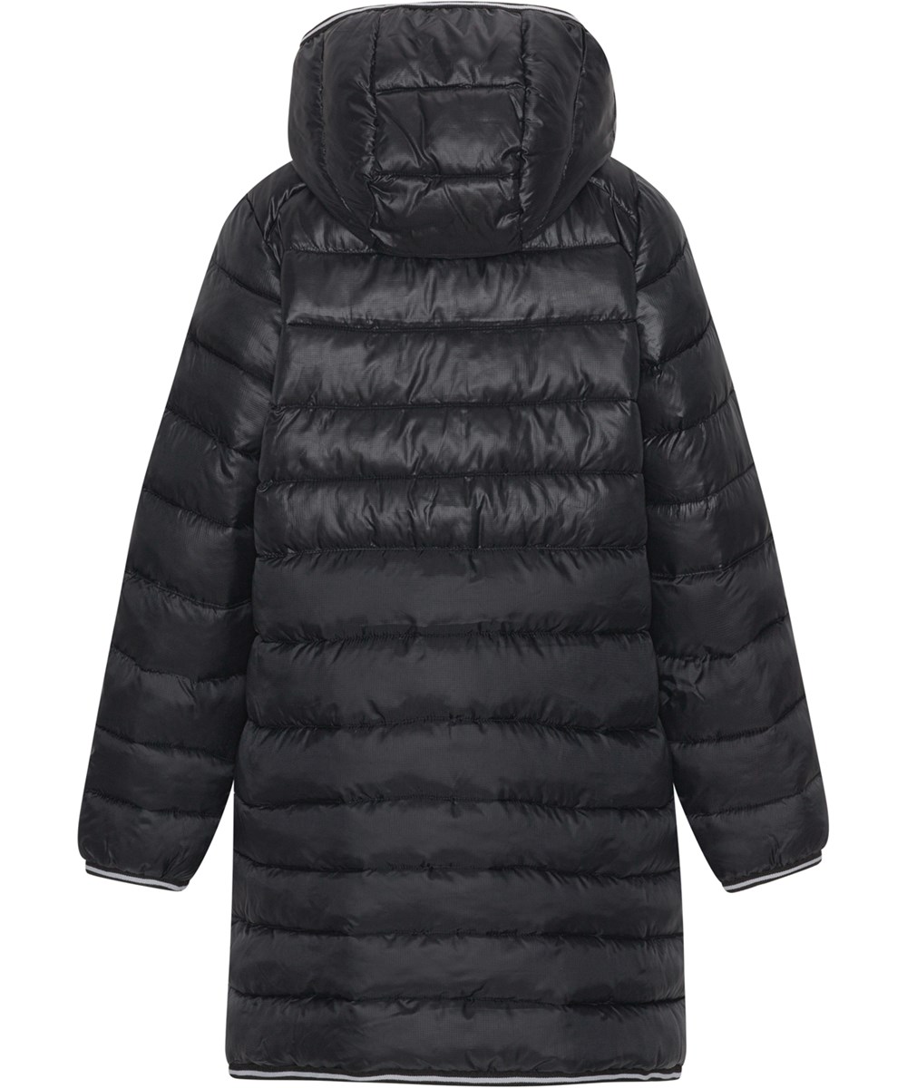 Helin - Black - Schwarzer Daunenmantel mit Kapuze