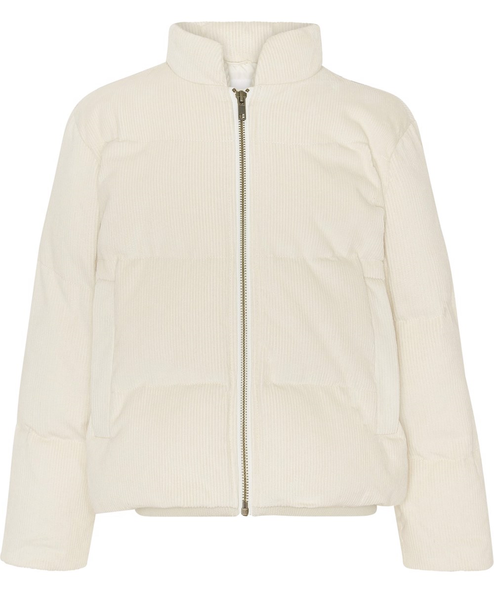 Helina - Pearled Ivory - Rauhlweiße gesteppte Samtjacke