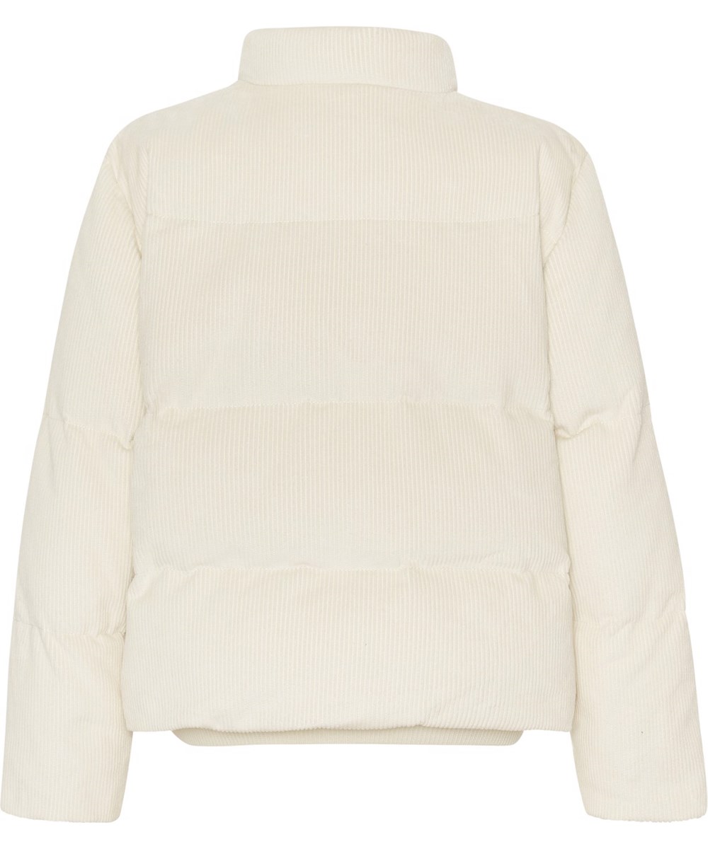 Helina - Pearled Ivory - Rauhlweiße gesteppte Samtjacke