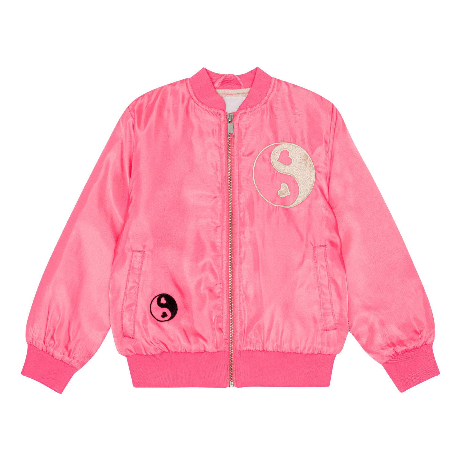 Hella - Confetti - Rosa Bomberjacke für Kinder mit aufgesticktem 