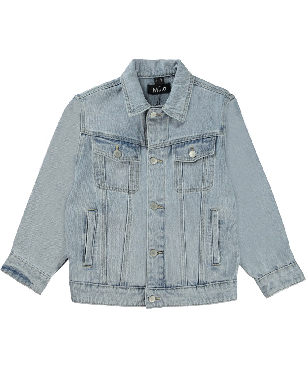 Heni - Blast Denim - Hellblaue Jeansjacke mit Knopfverschluss