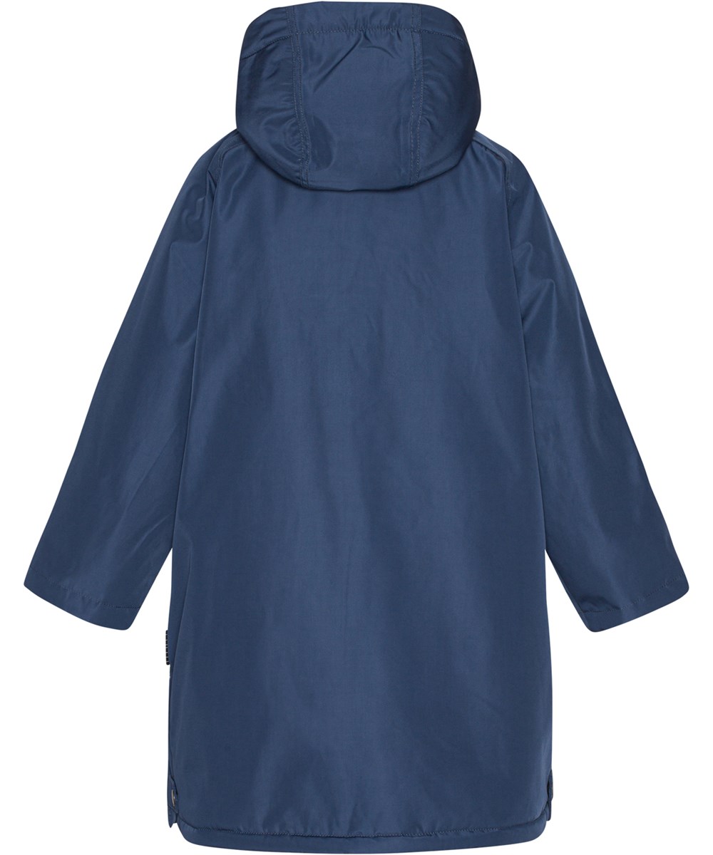 Hollah - Dark Denim - Dunkelblauer Wintermantel mit Kapuze