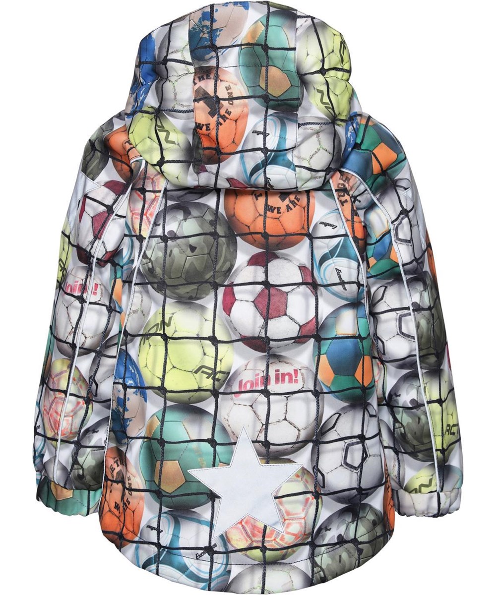 Hopla - Footballs - Leichte wasserdichte Jacke mit Fußballdruck