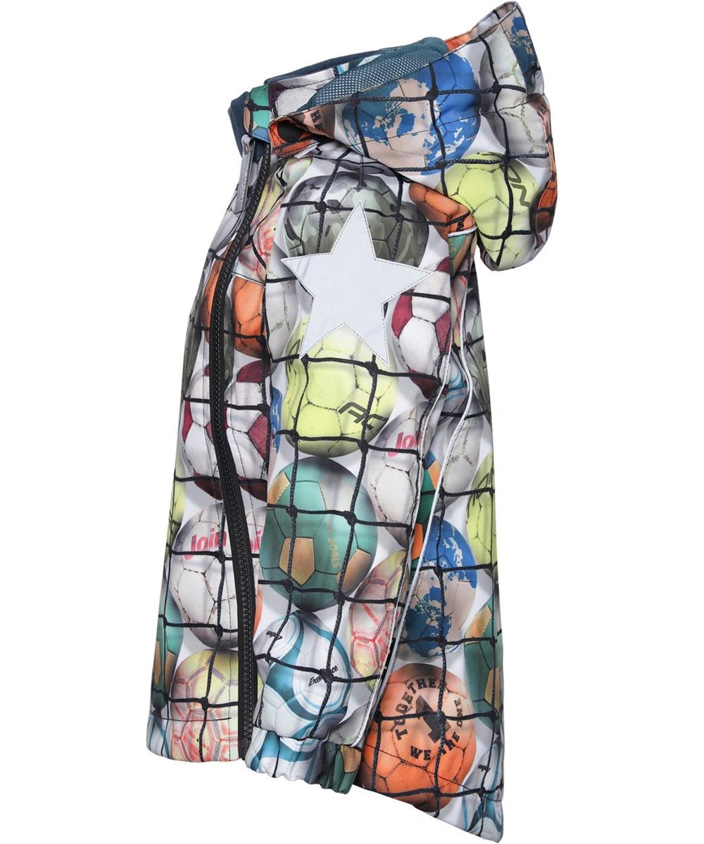 Hopla - Footballs - Leichte wasserdichte Jacke mit Fußballdruck