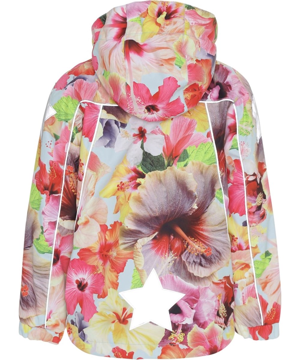 Hopla - Hibiscus Dream - Wasserdichte Jacke mit Blumen Print
