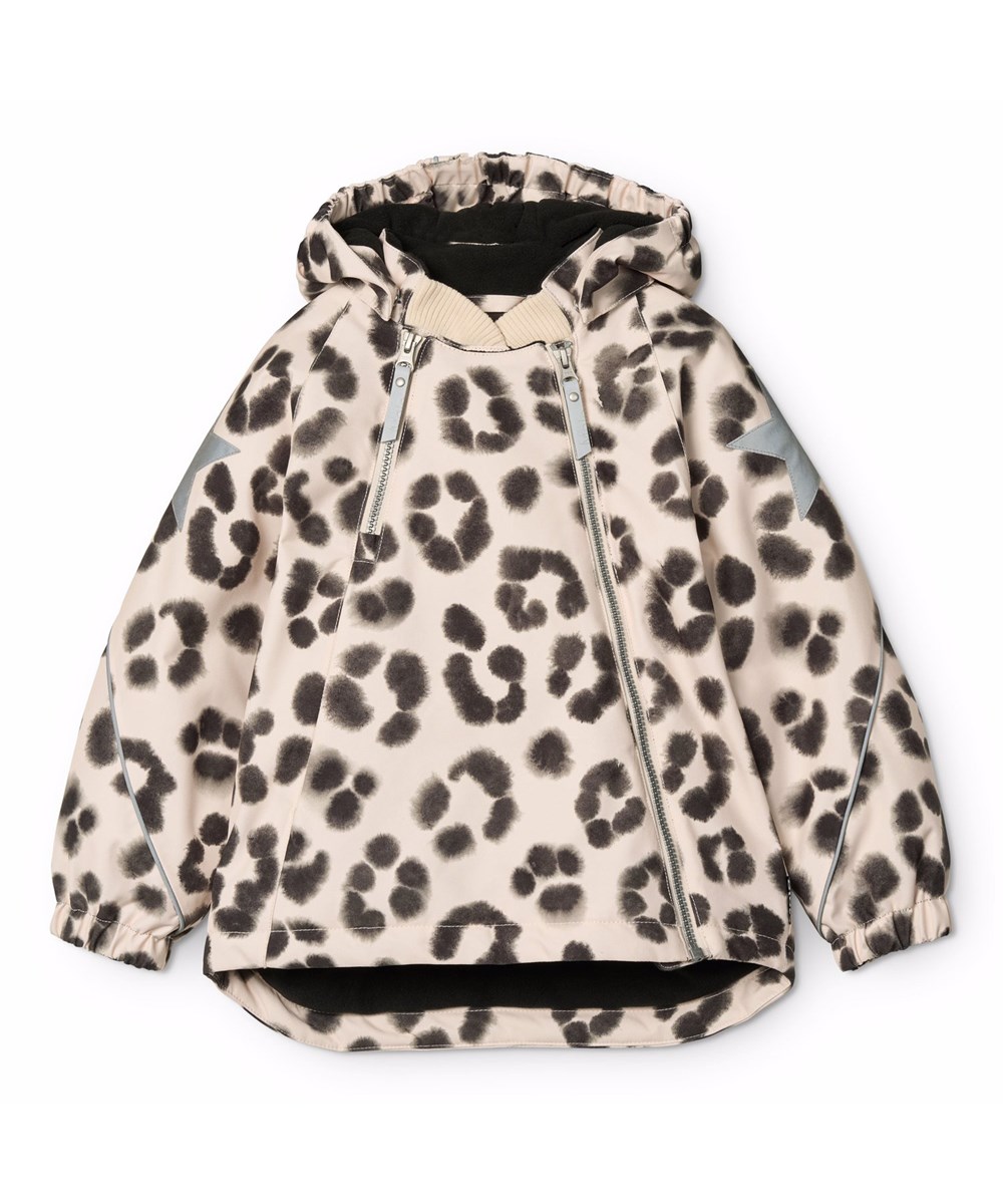 Hopla - Snow Leo - Wind- und wasserdichte Winterjacke für Kinder aus recyceltem Polyester mit einem einzigartigen Leopardenmuster und gefüttert mit 3M™ Thinsulate™.