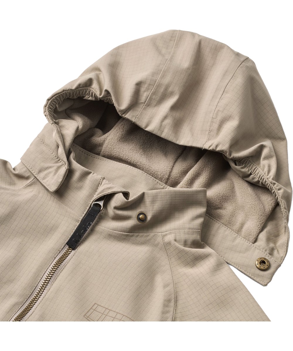 Hoplas - Clay - Wind- und wasserdichte sandfarbene Jacke aus recyceltem Polyester für Kinder