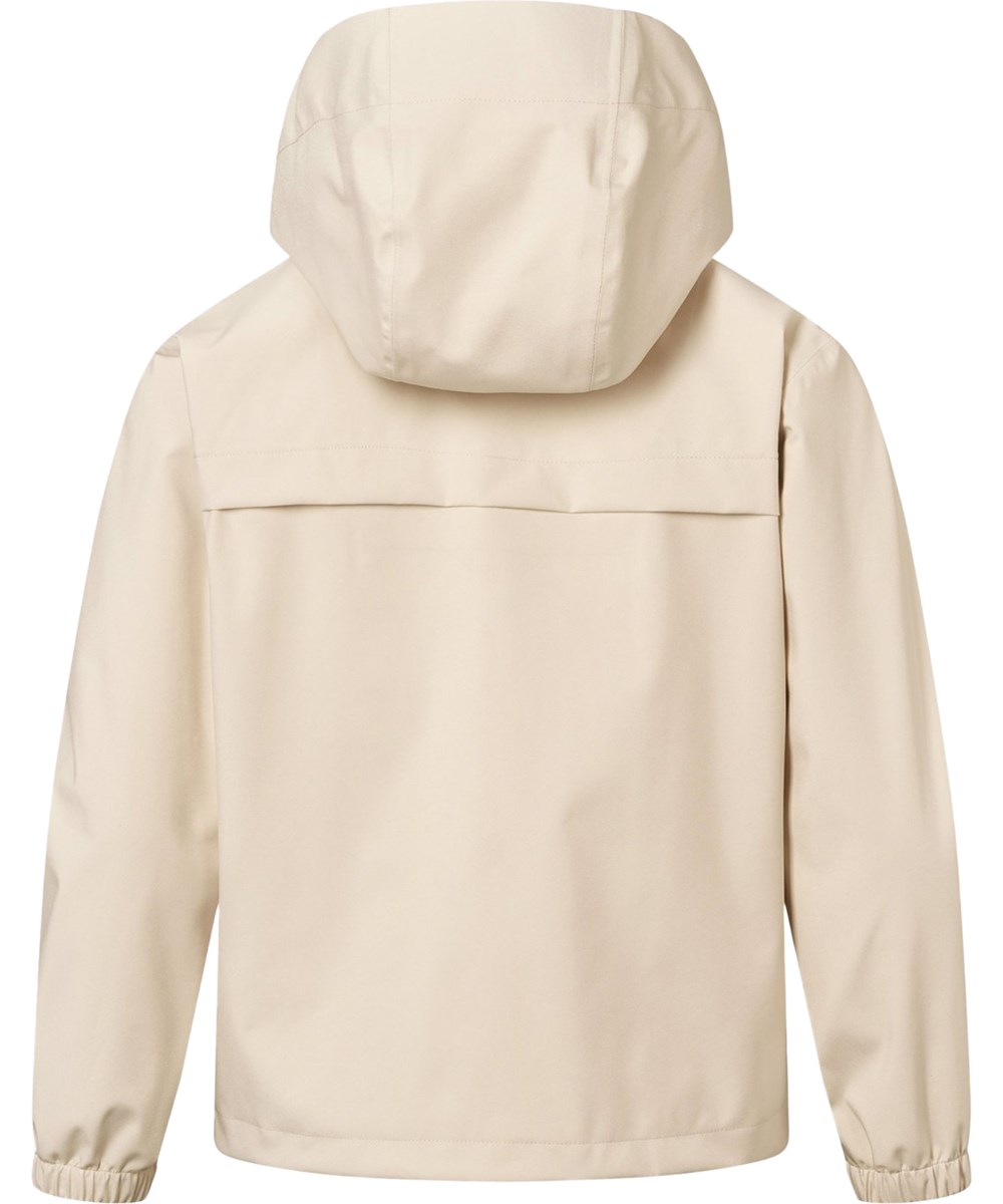 Horizon - Summer Sand - Lila und beige wind- und wasserdichte Jacke für Kinder mit Kapuze und laminiertem Innenfutter aus recyceltem Polyester.